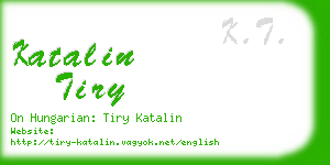 katalin tiry business card